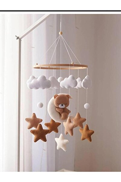 ebebisler Kahverengi Uyuyan Ayıcıklı Bebek Beşik Dönencesi, Bebek Dönencesi