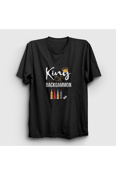 Presmono Μπλουζάκι Unisex Black King Of Backgammon Game Backgammon 418263 ττ