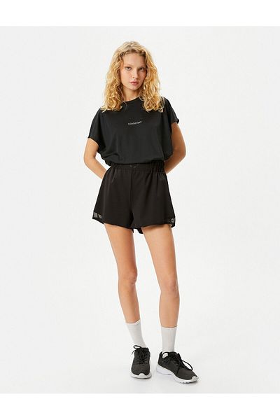 Koton Sleeveless Sports T-Shirt Comfortable Fit Crew Neck Print Detailed