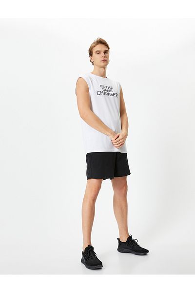 Koton Sport-Tanktop, ärmellos, Slogan-Print, Rundhalsausschnitt