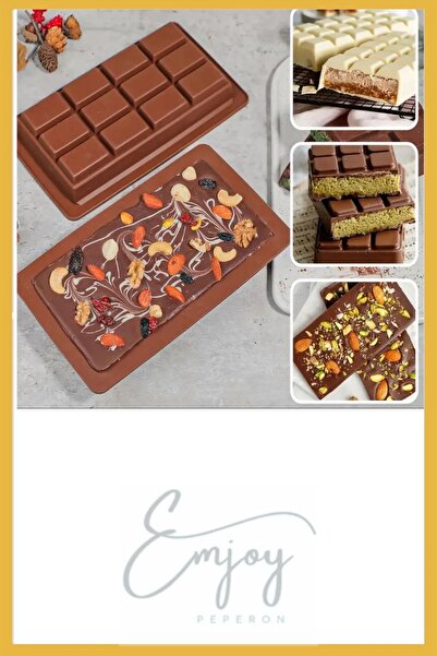 ENJOYPEPERON Dikdörtgen Geniş Silikon Çikolata Kalıbı Dubai Çikolatası Kek Jöle Şeker Enerji ve Protein Bar