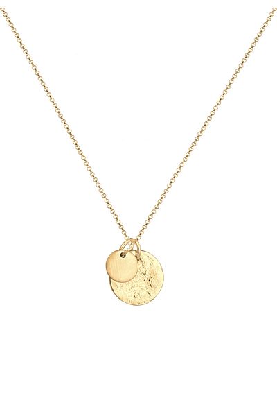 ELLI Necklace Ladies Plate Coins Geo Look In 925 Sterling Silver