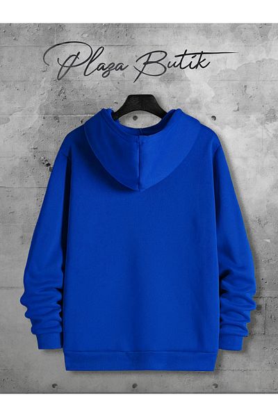 Plaza Butik Hanorac oversize cu glugă unisex cu imprimeu I Don't Care