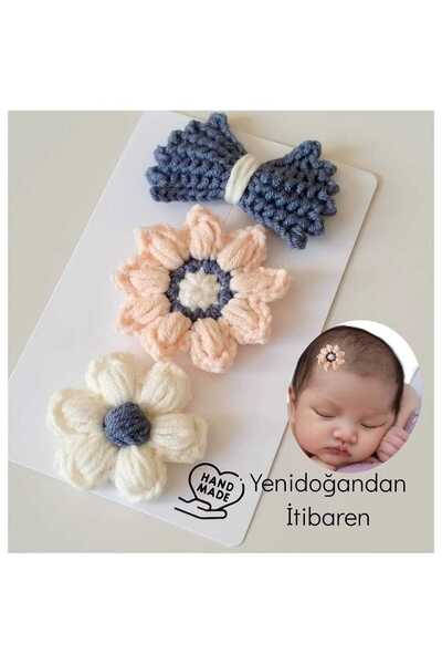 Kadın Girişimciler Atölyesi Newborn Baby Buckle 3-Piece Clip Baby Hairless Ba...