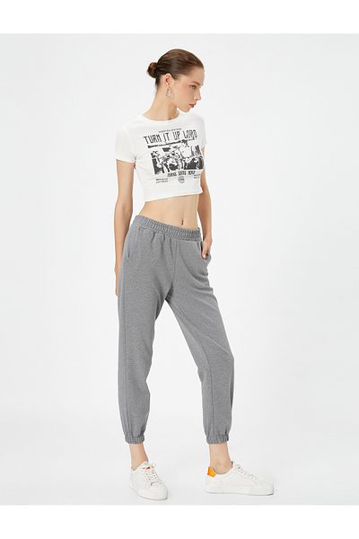 Koton Basic Jogger Sweatpants με δεμένη μέση και τσέπες
