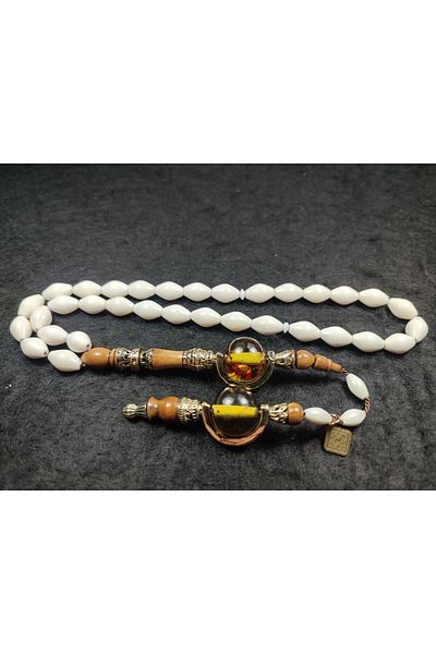 İskeçe Exclusive Nothing Elsewhere!! !Hakan Rock Master's Artifact Special Design Silver Embroidery Camel Bone Certified 6180