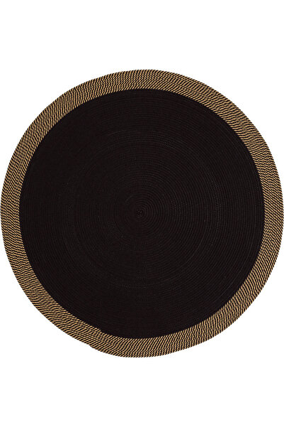 Cool Halı Luke 873 Siyah Yuvarlak Halı Dekoratif Antre Halısı Mutfak Halısı H...