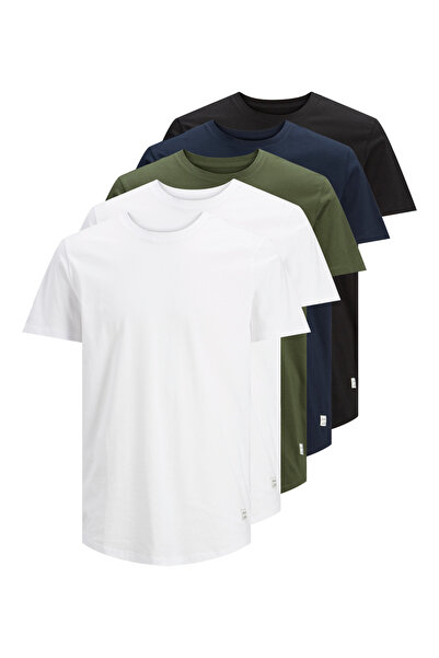 Jack & Jones T-Shirt 5er Pack 5 Pack T-Shirt Rundhals JJENOA TEE CREW NECK