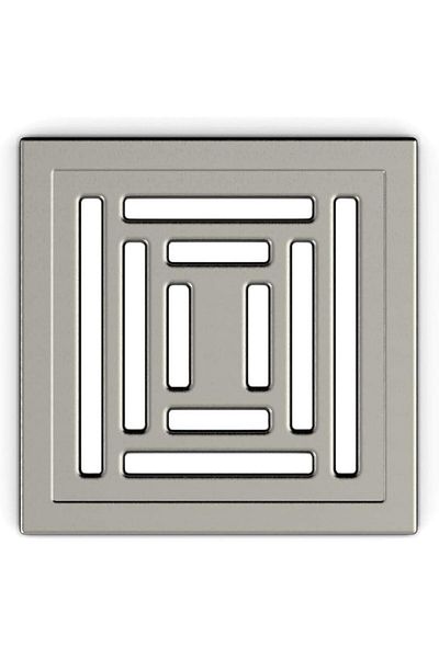 MCreative V-Flow Square 5606982 Shower Channel with Side Outlet, 15X15 Cm, Dk 800 Cover, Matte Chrome