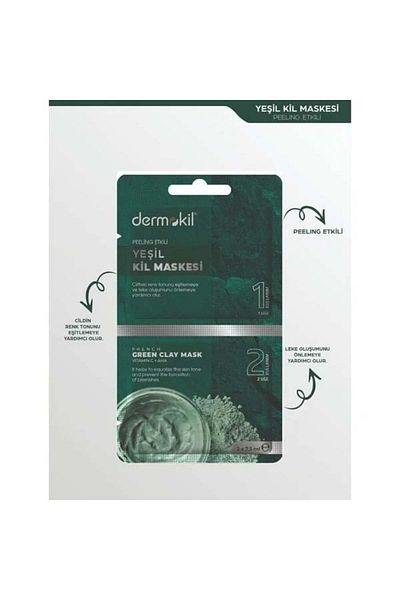 Dermokil Green Clay Mask with Peeling Effect - Two Uses 2 X 7.5ml
