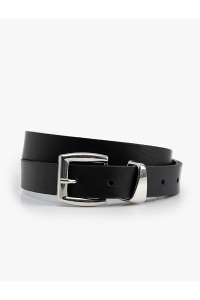 Koton Faux Leather Belt - Metal Buckle Detail
