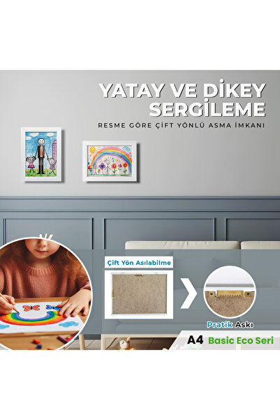 Premiore A4 Kids Art Painting Frame - with Easy Change and Storage Effect