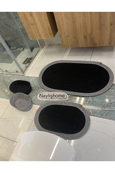 naylişhome 60x100 cm, covoraș 40x60 cm, set de baie din 4 piese. cadou, pentr...
