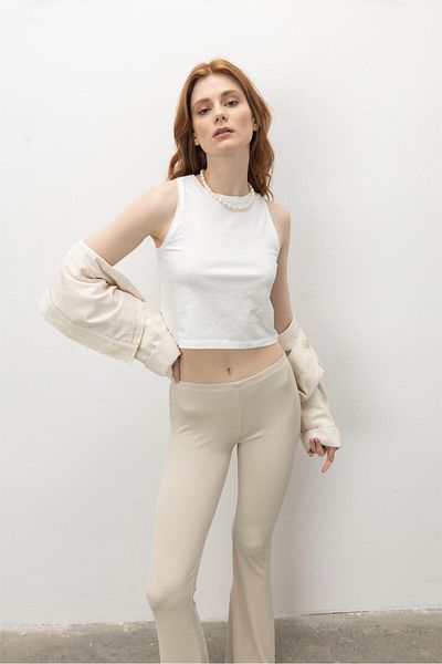 TUBİA Camisole Flared Trousers Without Pockets