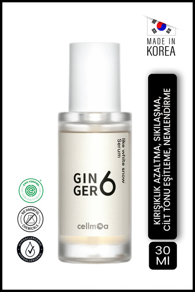 Beyaz Kar Gibi Bakım Serumu 30 ml|Yaşlanma ve Kırışıklık Karşıtı|%70 Zencefil Suyu, Peptit
