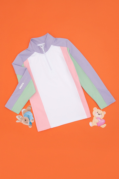 U.S. Polo Assn. Kız Çocuk Yarım Fermuarlı Lila Sweatshirt 50292542-VR034