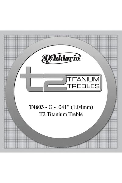Daddario T4603 Classic Guitar - Single String, T2 Series, Titanium Trebles