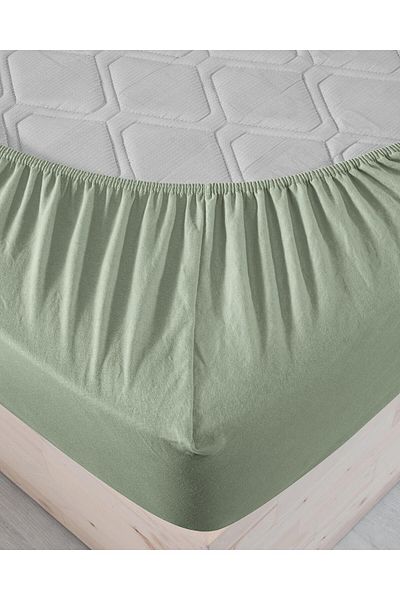 COTTONMANIA Vevv 303 - 100% Extra Pure Cotton 200X200 cm Fitted Sheet