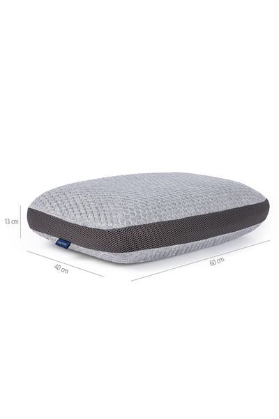 VİSCOTEX Visco Orthopedic Pillow with Sheath Air Channel 60X40X13 Cm, Gray