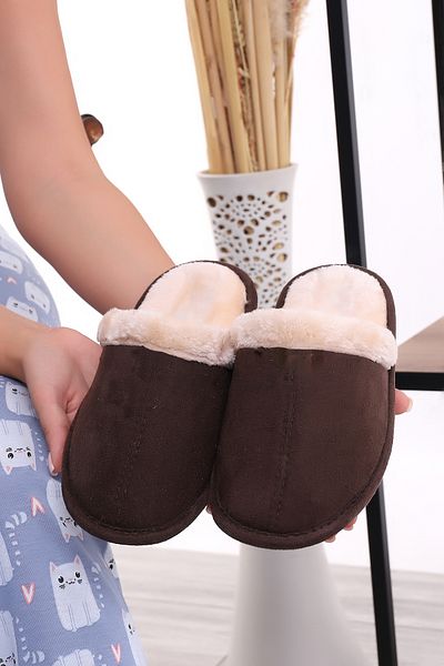 Wordex U050 Unisex Χειμερινές Παντόφλες Εσωτερικού Χώρου Γούνινες Μάλλινες Χειμερινές Παντόφλες