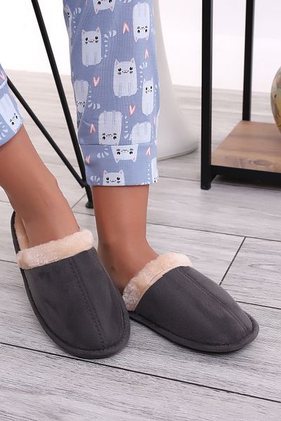 Wordex U050 Unisex Χειμερινές Παντόφλες Εσωτερικού Χώρου Γούνινες Μάλλινες Χειμερινές Παντόφλες