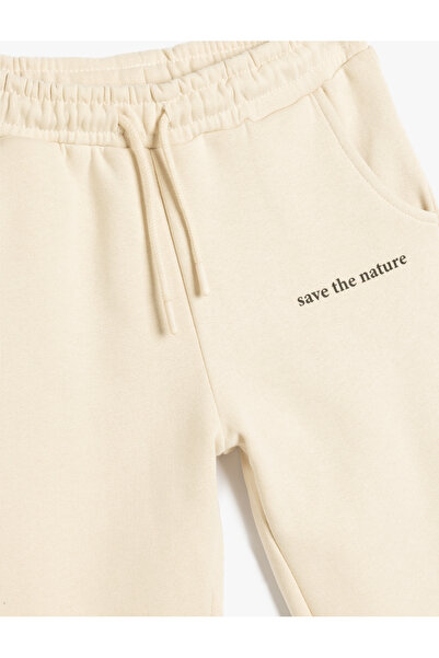 Koton Jogger-Jogginghose mit Slogan-Aufdruck, Tasche und Taille