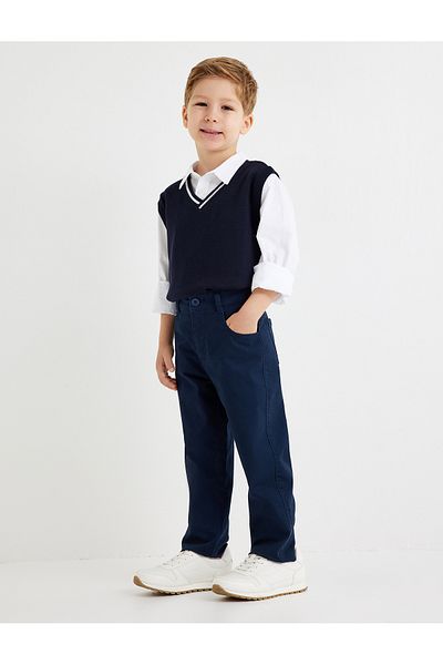 Koton Cotton Chino Pants - Pocketed Design