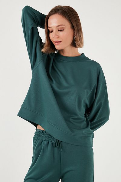 Lela Scuba Fabric Oversize Crew Neck Sweat 5865879