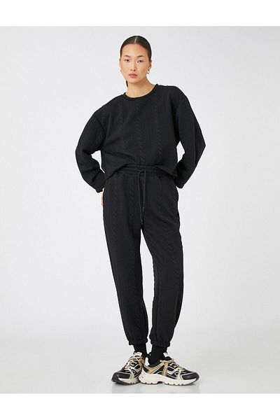 Koton Jogger Sweatpants με μοτίβο γραβάτας στη μέση