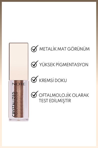 NOTE Crystalized Liquid Eyeshadow - 08 Metallic Eyeshadow Vintage Bronze