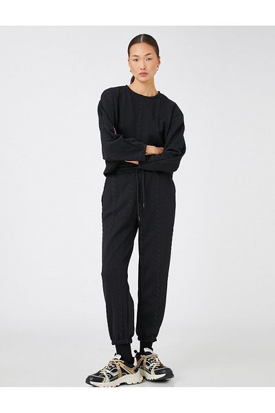 Koton Jogger Sweatpants με μοτίβο γραβάτας στη μέση