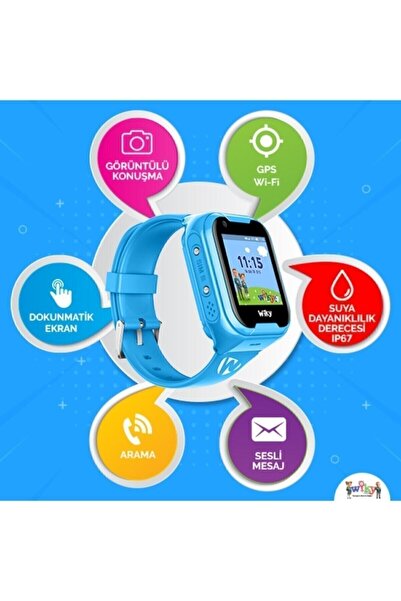 Wiky Watch 4g Akıllı Çocuk Saati Mavi Görüntülü Konuşma