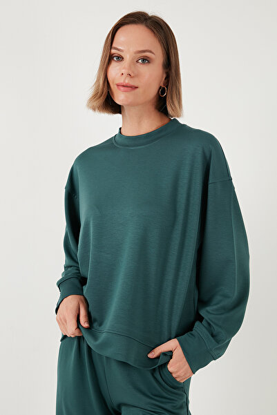 Lela Scuba Fabric Oversize Crew Neck Sweat 5865879