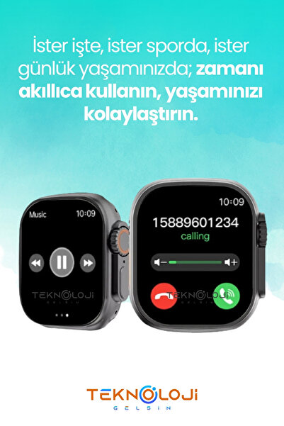 Teknoloji Gelsin Watch 8 Ultra Smart Watch Akıllı Saat 45mm 1.99inc 3 Tuş Aktif Saatten Konuşma Türkçe Dil