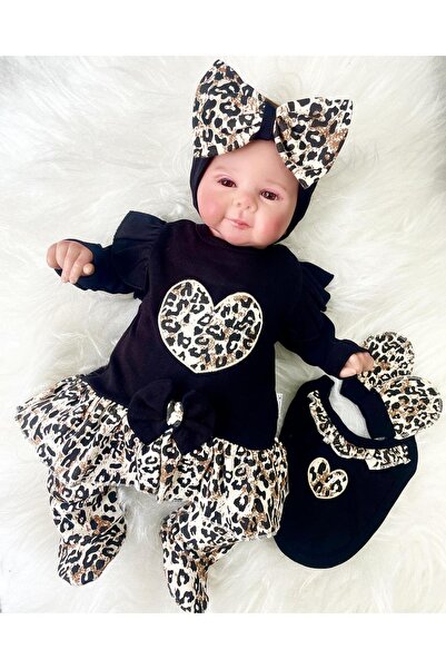 pony baby 'pony ile özel hisset' Leopard Newborn Hospital Release Set of 5