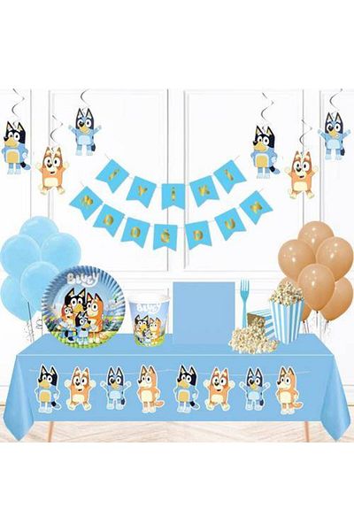 Parti Dükkanım Σετ πάρτι γενεθλίων Bluey για 24 άτομα