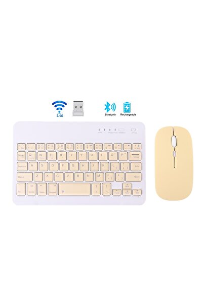 JUNGLEE BLUETOOTH + USB WİRELESS KLAVYE MOUSE SETİ SESSİZ ŞARJLI BT+USB MOUSE & KEYBOARD SET