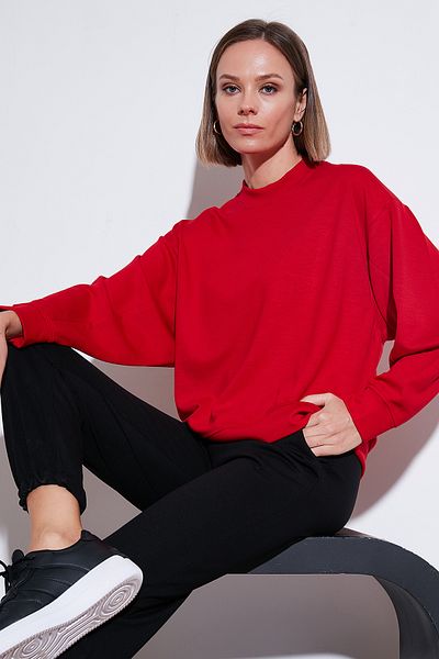 Lela Scuba Fabric Oversize Crew Neck Sweat 5865879