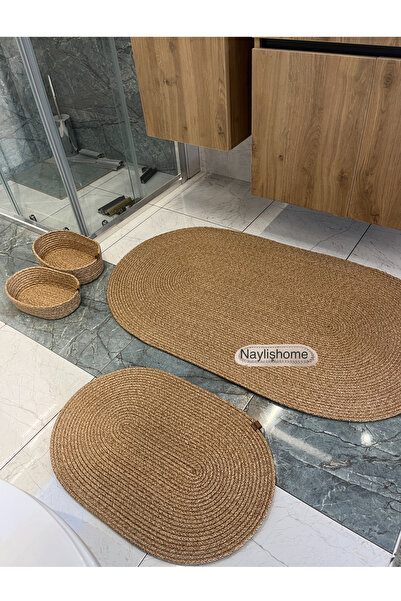 naylişhome Πατάκι μπάνιου 70x120cm - Μπάνιο TKM με καλάθι μακιγιάζ 45x40cm, καθαρό, 25x15cm, για δώρο, προμήθεια, μποέμικο στυλ