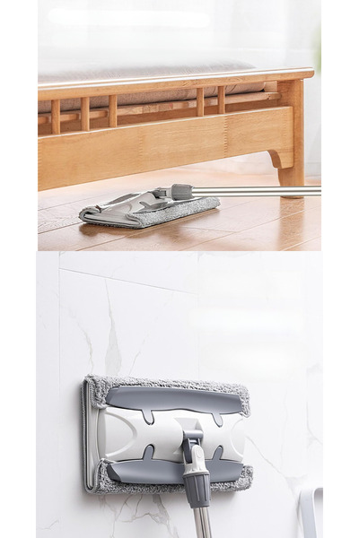 Elefan Mandallı Kıskaçlı Mikrofiber Istediğin Bezi Tak Yer Duvar Cam Silme Mop - Islak Mendil Uyumlu