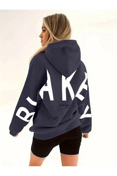 Machetta Unisex Μεγάλο μέγεθος Blake με στάμπα με κουκούλα Oversize Φούτερ με κουκούλα