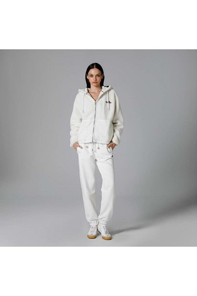 Ellesse Γυναικείο λευκό μπουφάν με κουκούλα με φερμουάρ Ef181