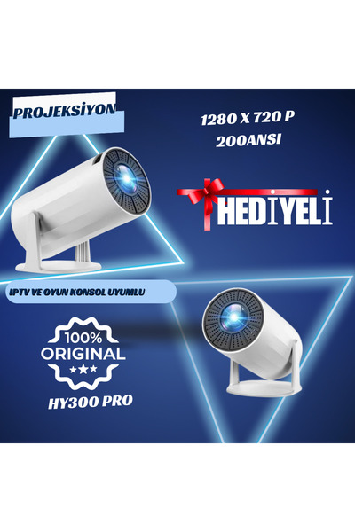 4K Vizyon Hy300 Pro ( Hy300-mini Değil) Iptv Ve Oyun Konsol( Ps-xbox) Uyumlu ...