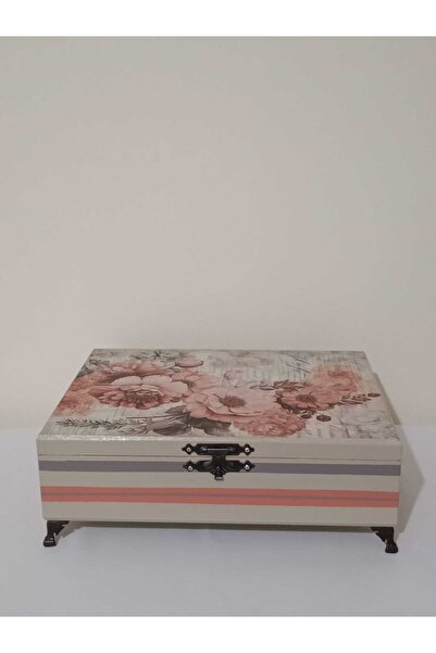 Altınyapı Hobi Market Bohem ahşap el boyaması hediyelik-dekoratif-takı kutusu...