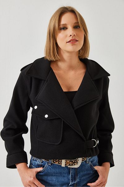 Bianco Lucci Women's Single Pocket Detail Stamp Jacket 2466 60351267