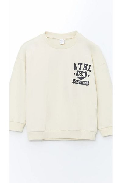 LC Waikiki Lcw Kids 2-Piece Set - Crew Neck Long Sleeve Sweatshirt and Sweatpants for Baby Boy