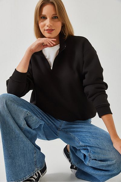 Bianco Lucci Dámská oversize mikina na zip 60351254