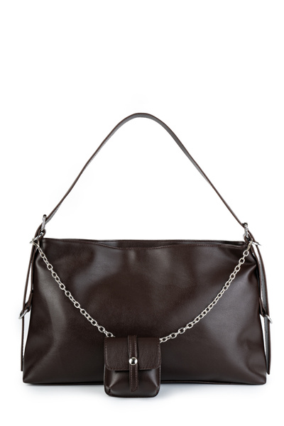 minebag Dámská taška přes rameno Sicily Bitter Brown Faux Leather Charm