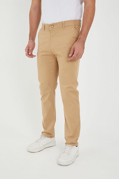 BROCARD Ανδρικό χειμερινό κανονικό παντελόνι Lycra Adult Mink Chino