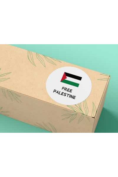 CASALINGHI 1000 Pieces - English Free Palestine Sticker English Free Palestine Label Round Matte Label 4 cm